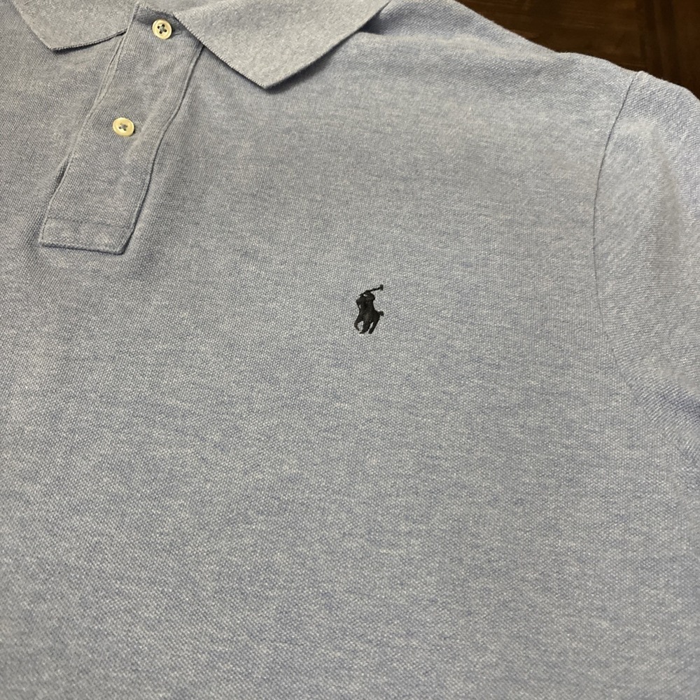 Polo Ralph Lauren Polo Shirt Mens 2XL Short Sleeve 100% Cotton Blue Pony Preppy - Picture 3 of 7